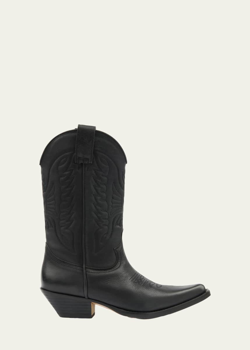 MM6 Maison Margiela Calfskin Leather Western Boots