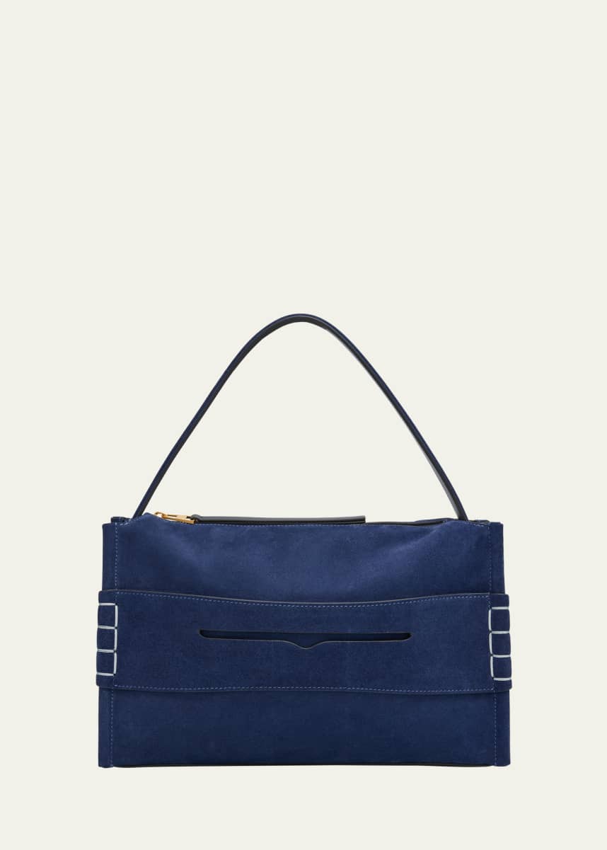 JW Anderson Loafer Medium Heavy Suede Crossbody Bag