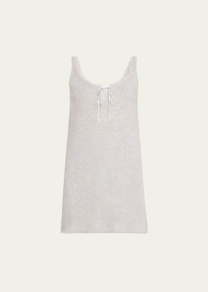 Andine Anzu Lace-Trim Pointelle Chemise
