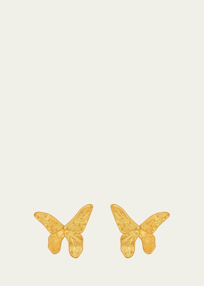 Oscar de la Renta Butterfly Stud Earrings