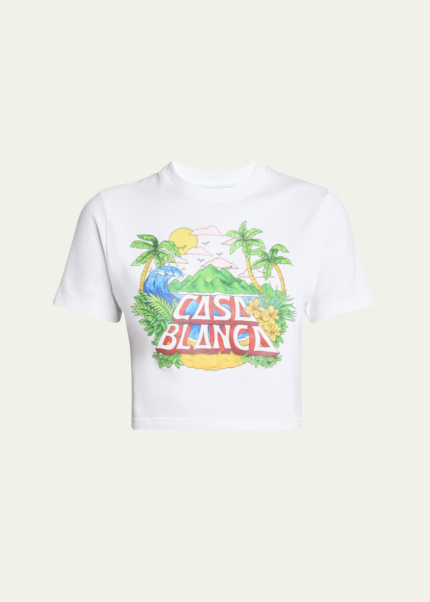 CASABLANCA Casa Beach Wave Printed Baby Tee