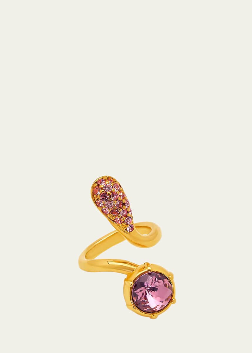 Oscar de la Renta Pave Crystal Wrap Ring