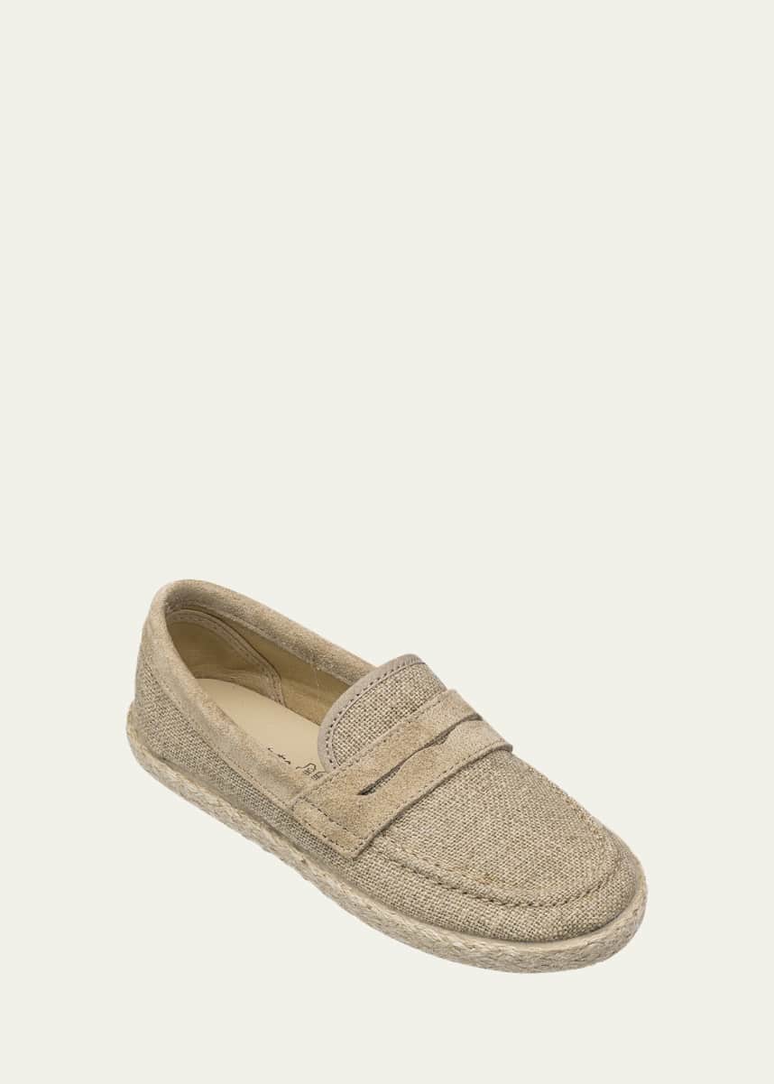 Elephantito Boy's Espadrille Linen Loafers, Baby/Toddlers/Kids