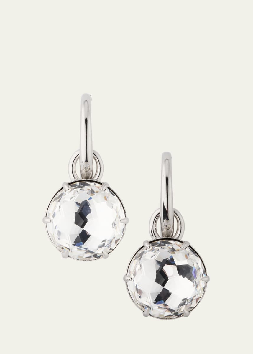 Oscar de la Renta Crystal Mini Hoop Earrings