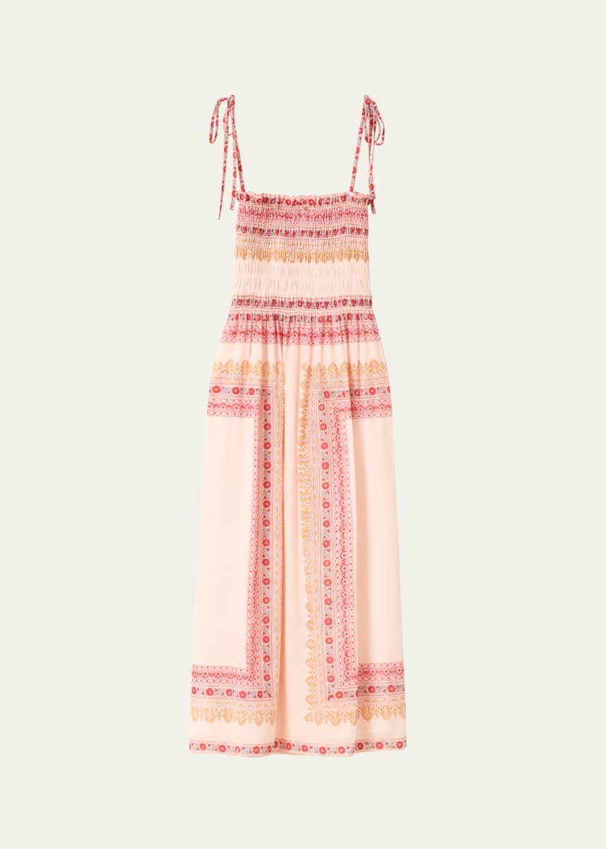 Alix of Bohemia Kaia Smocked Blush Tile Dress