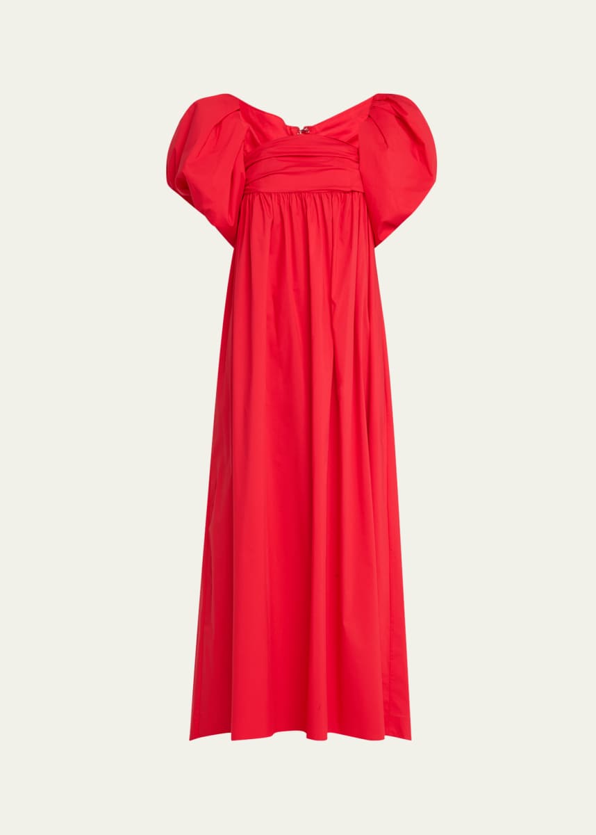 Caroline Constas Emilia Ruched Empire Maxi Dress