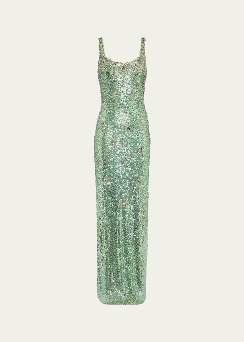 Jenny Packham Ezra Crystal Sequined Gown