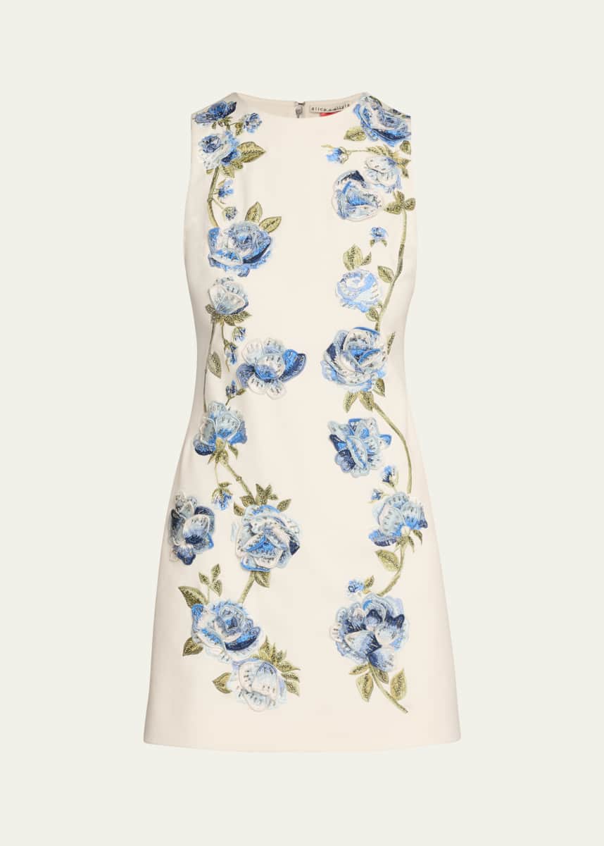 Alice + Olivia Clyde Embellished Shift Dress
