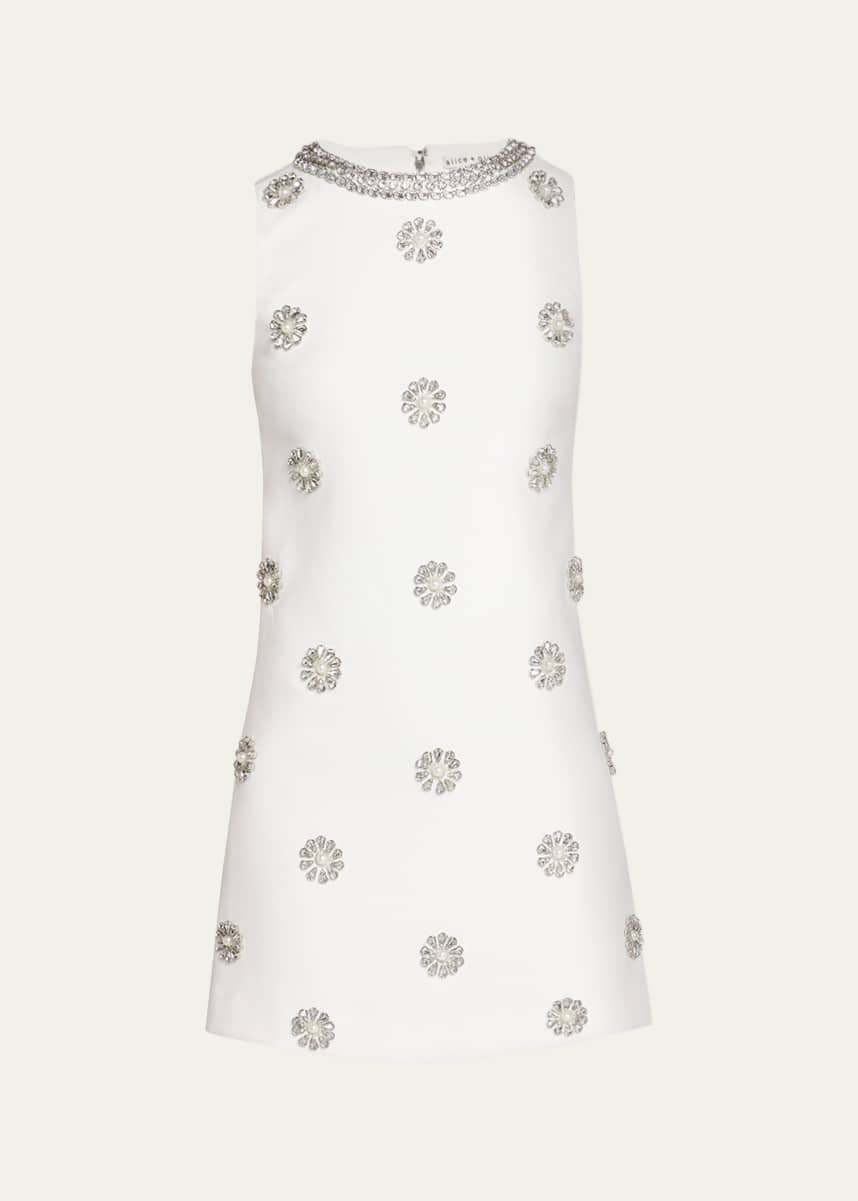 Alice + Olivia Clyde Embellished Shift Dress