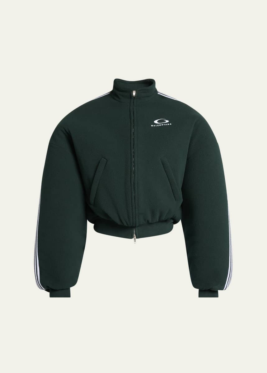 Balenciaga Men's Heavy Terry Rounded Track Jacket
