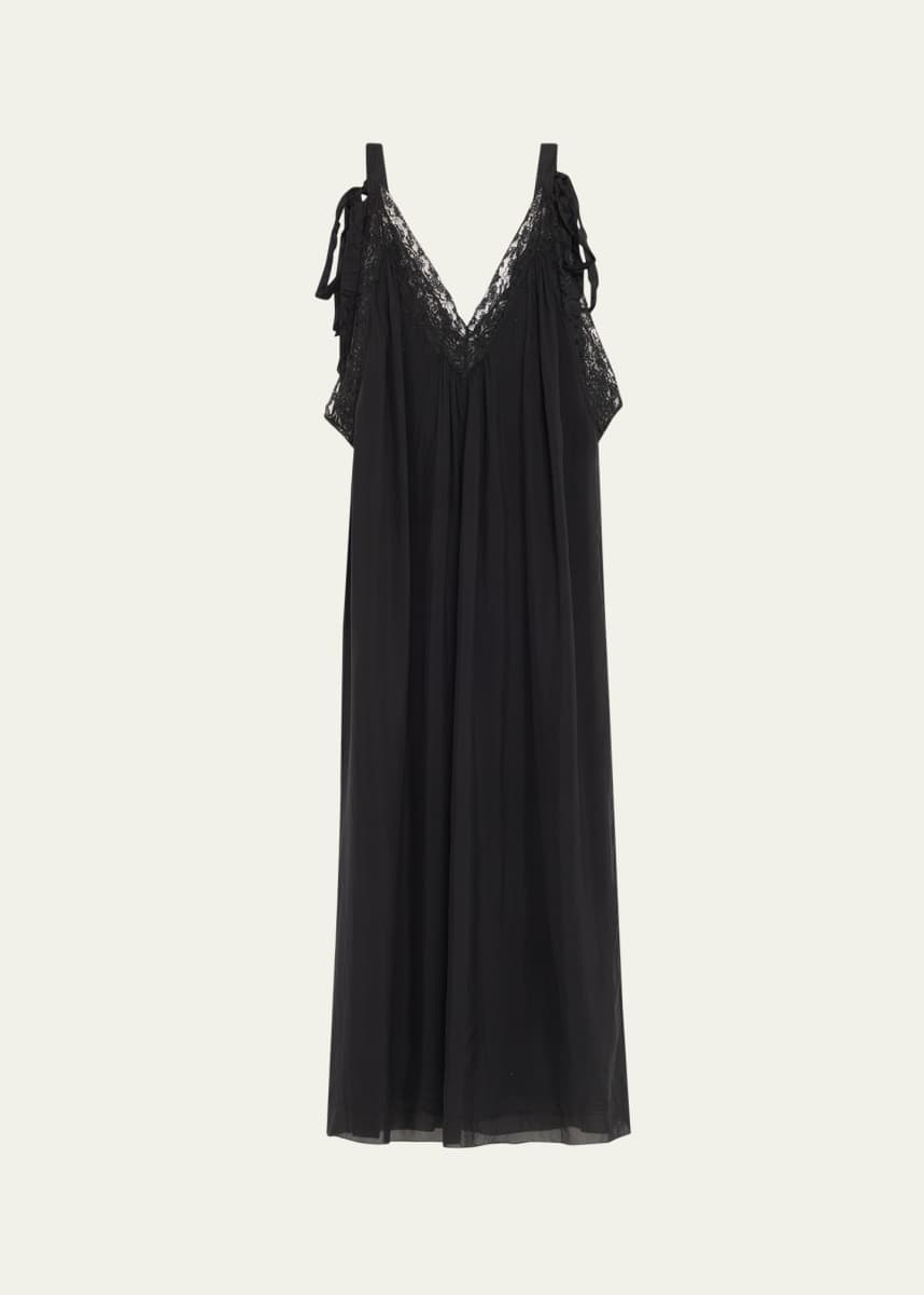 Chloe Lace-Trim Sleeveless Midi Slip Dress