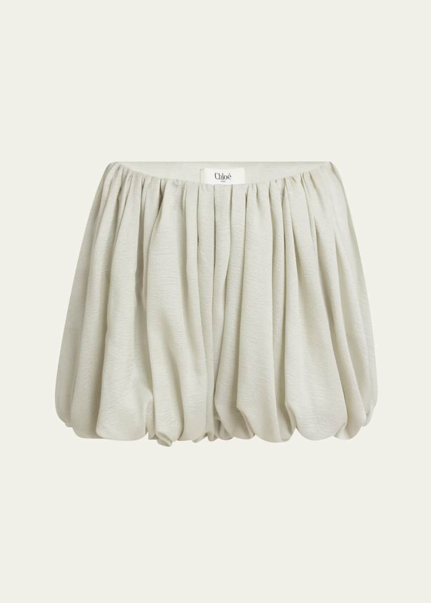 Chloe Flowy Mini Silk Wool Bloomy Shorts