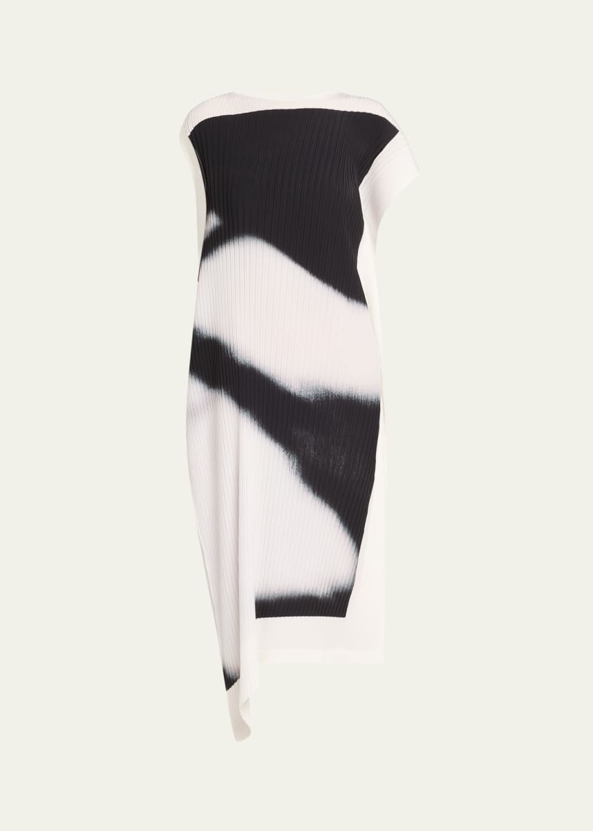 Issey Miyake Shadow Study Pleats Abstract Shift Dress