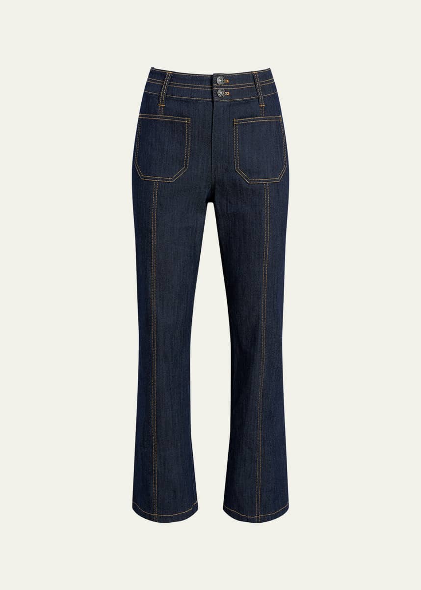 Cinq a Sept Dorothea Denim Patch Pocket Pants
