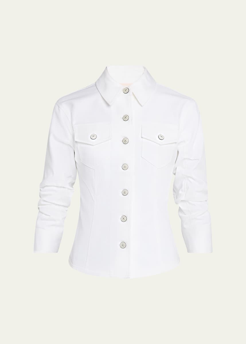 Cinq a Sept Canyon Scrunched Denim Jacket