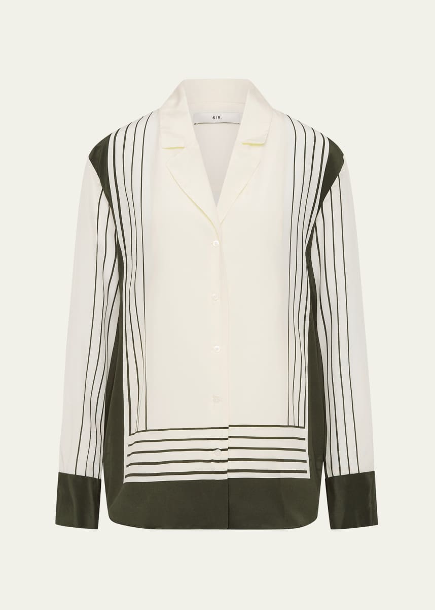 SIR Leilana Silk Button-Front Shirt