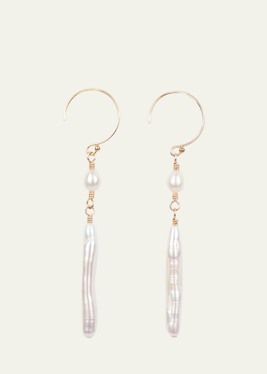 Presley Oldham Stick Earrings with Pearls