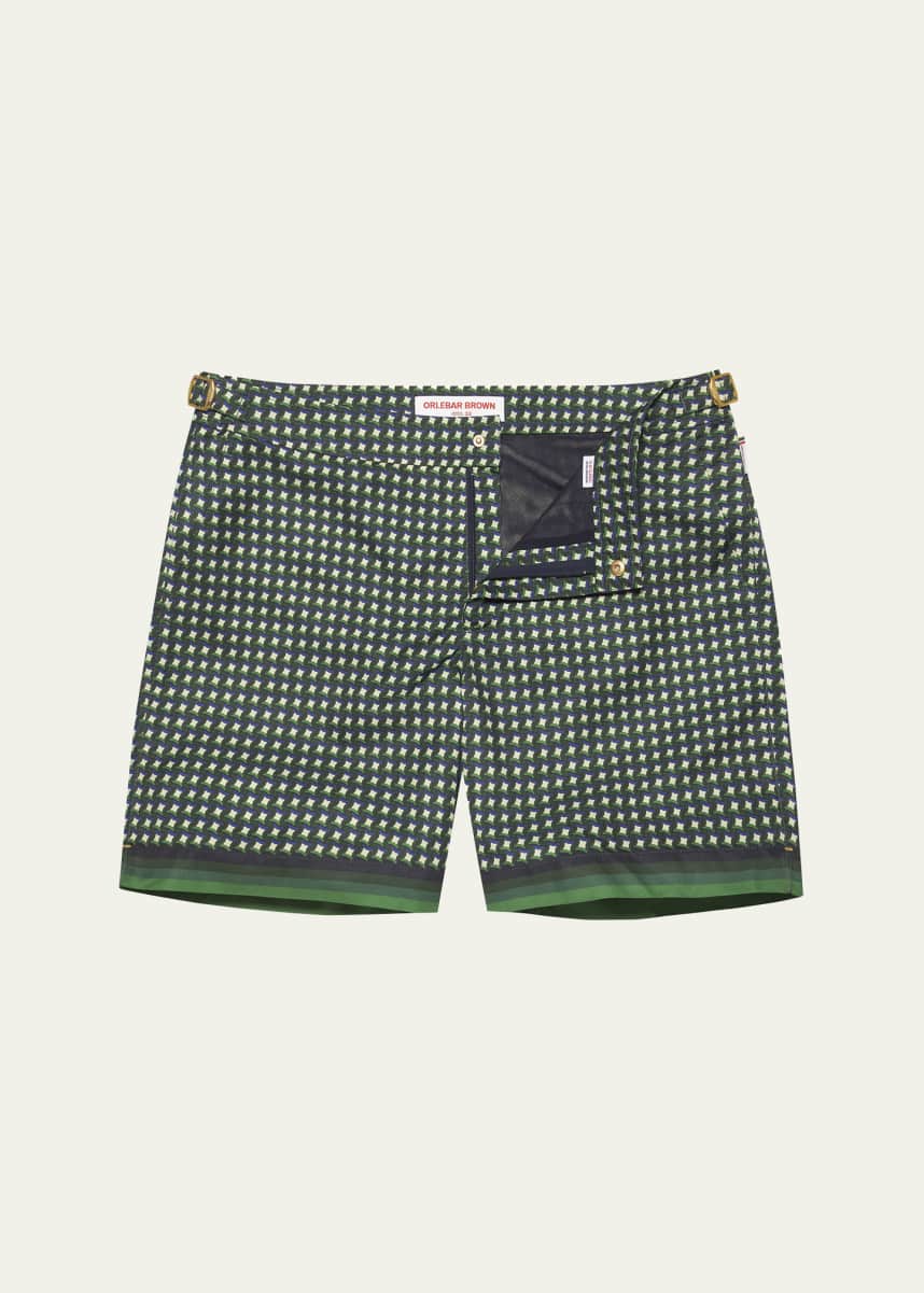 Orlebar Brown Men's Bulldog Piscina Stripe Geo Swim Shorts