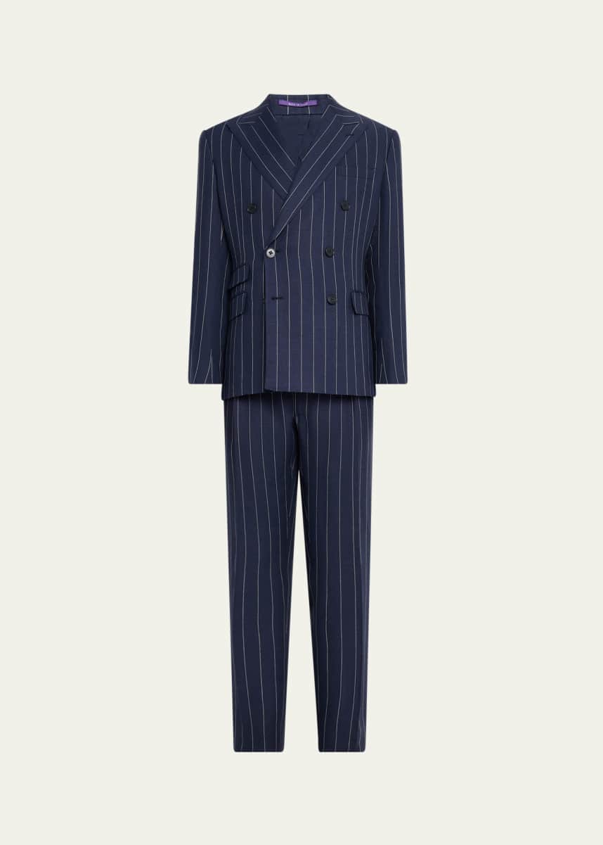Ralph Lauren Purple Label Men's Kent Hand-Tailored Pinstripe Twill Suit