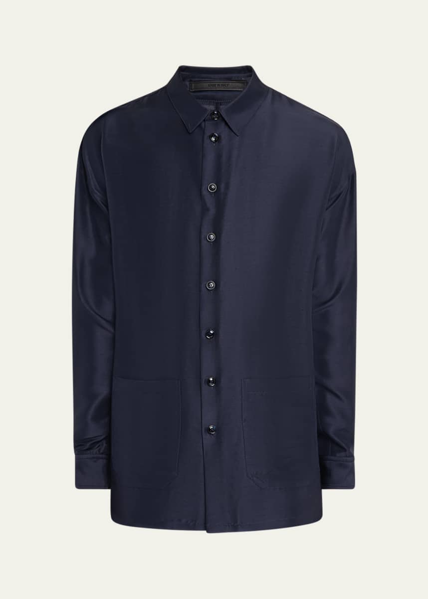 Giorgio Armani Men's Silk Overshirt Blazer