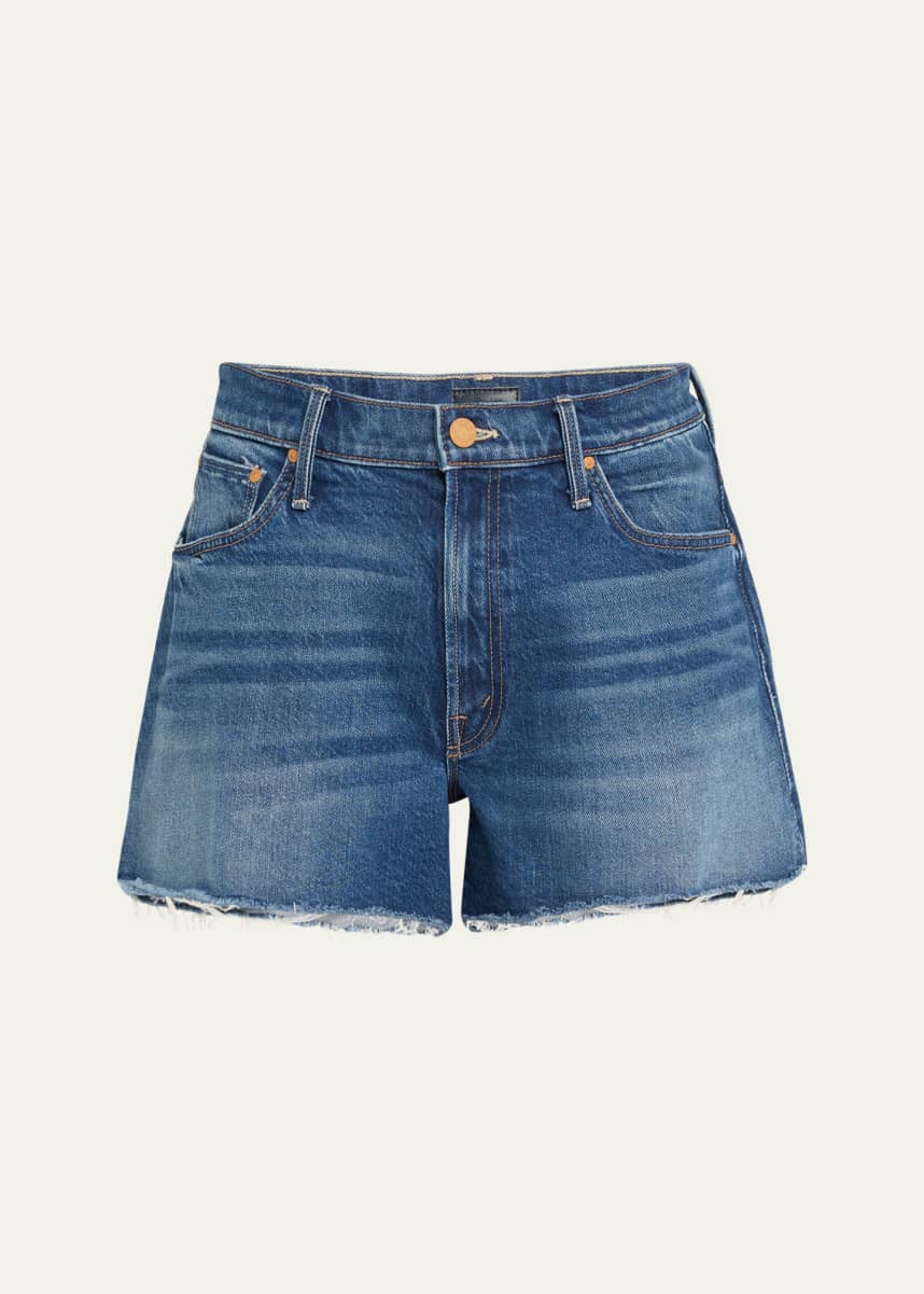 MOTHER The Dodger Short Fray Denim Shorts