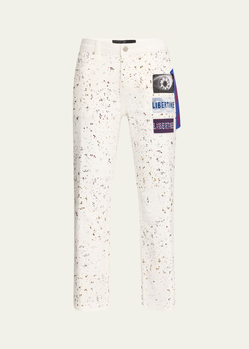 Libertine Meteor Shower Straight-Leg Ankle Boyfriend Jeans