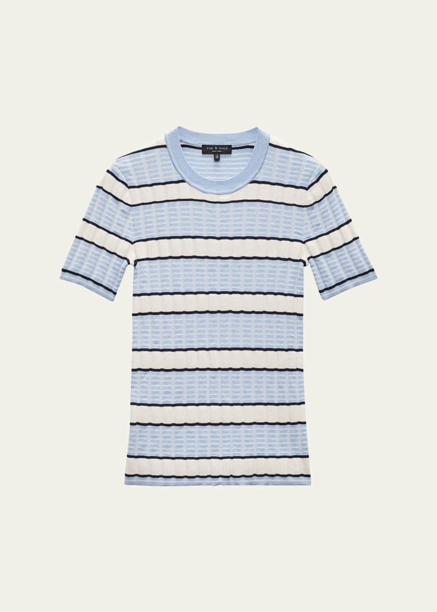 Rag & Bone Eloise Stripe Short-Sleeve Tee