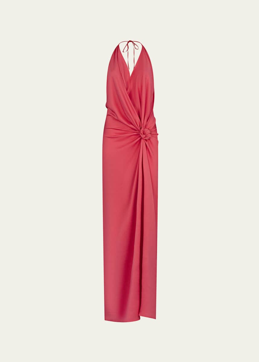 Silvia Tcherassi Torgiano Halter Knotted Dress