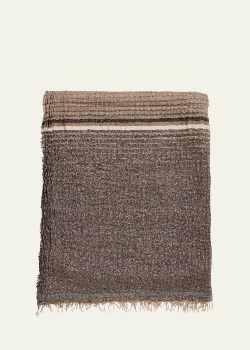 Begg x Co Men's Cashmere and Silk Tumble-Washed Scarf