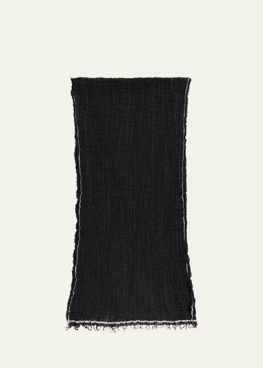 Begg x Co Men's Cashmere and Silk Pleated Scarf