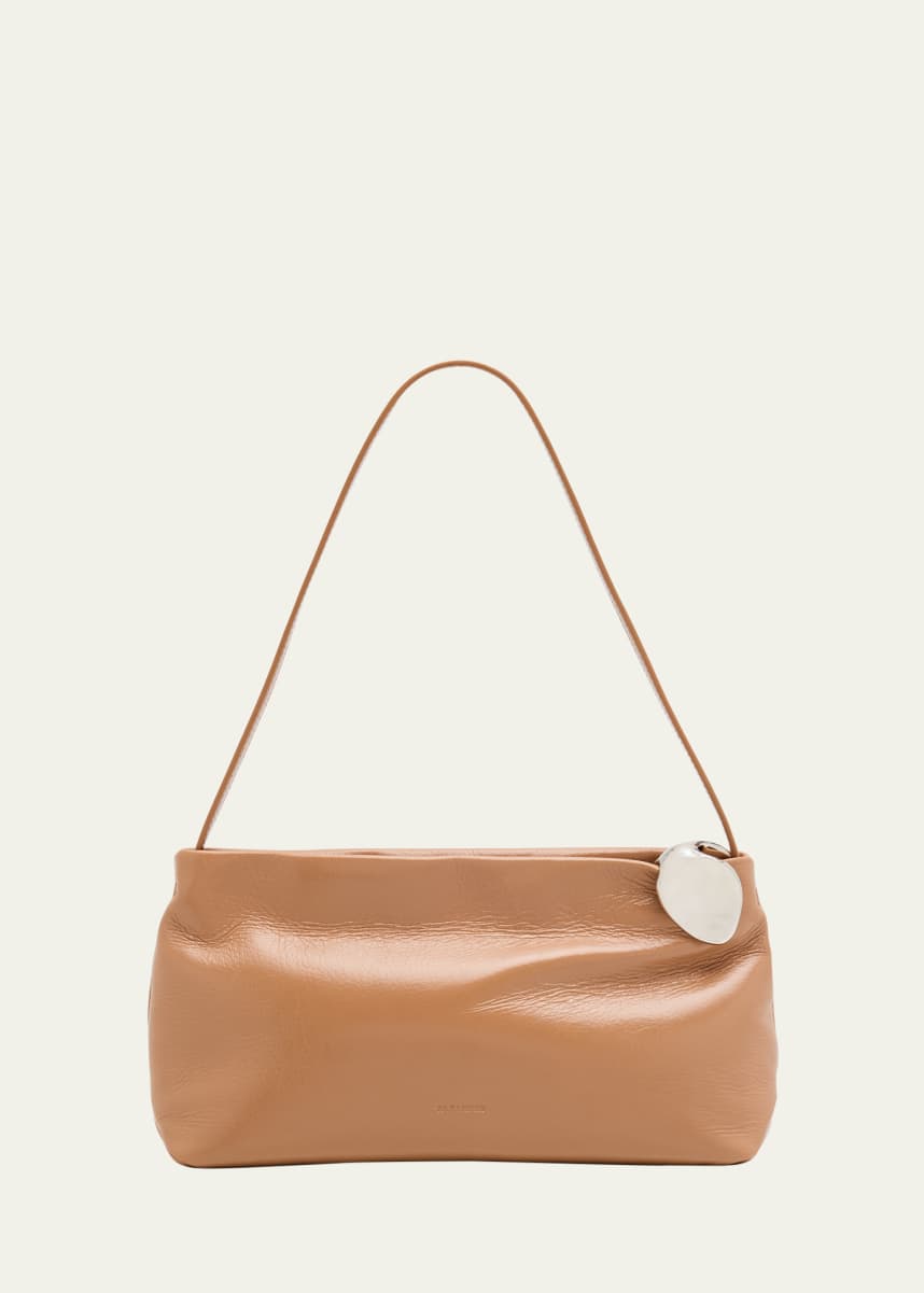 Jil Sander Jewel Calfskin Leather Shoulder Bag