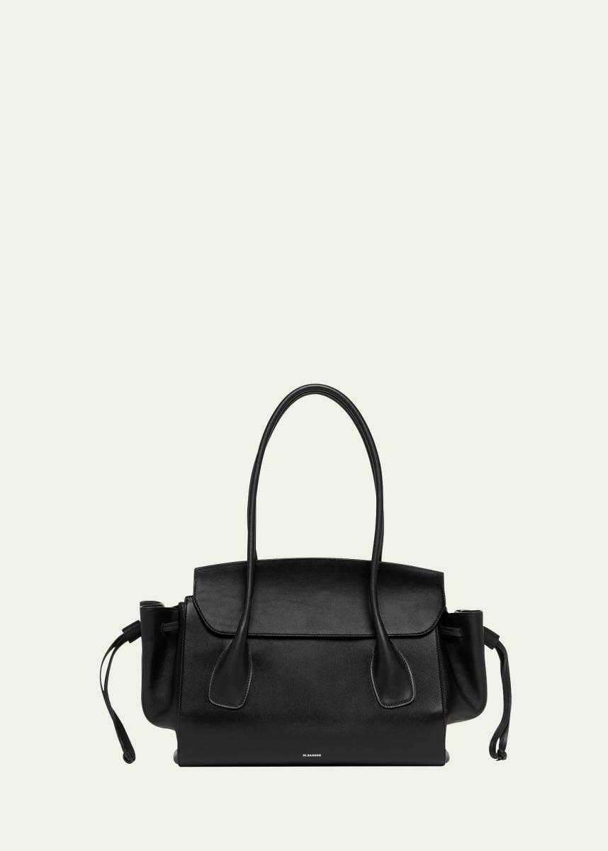 良品 JIL SANDER 2wayバッグ アコーディオン ホワイト系 f417 Jil Sander Voyage Small Calfskin Leather Top-Handle Bag - Bergdorf