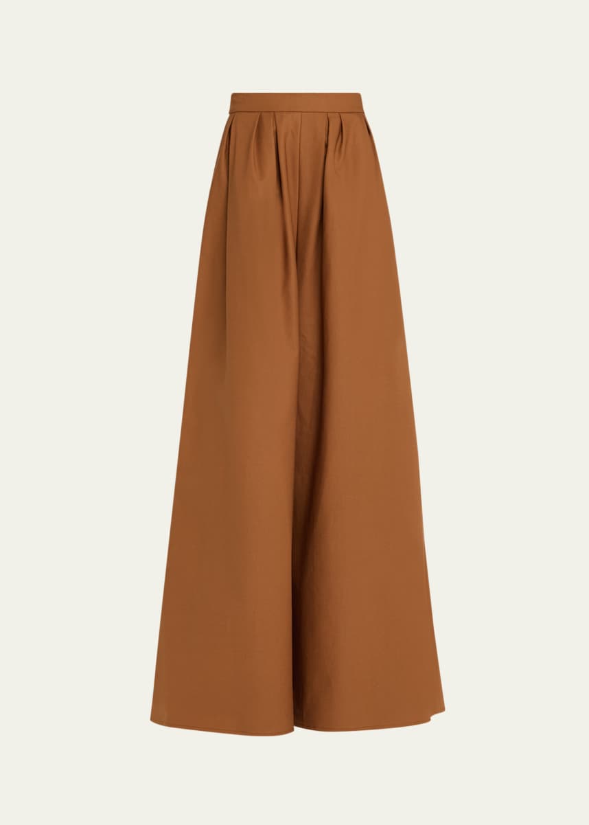 Carolina Herrera Pleated Wide-Leg Palazzo Pants