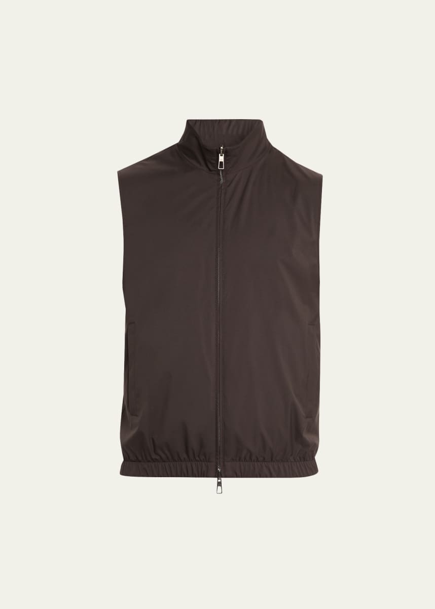 Loro Piana Men's Microfiber/Wool Reversible Zip Vest - Bergdorf