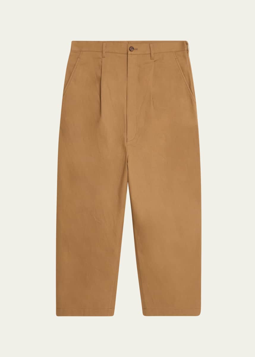 CDG HOMME Men's Cotton Serge Drop-Crotch Trousers