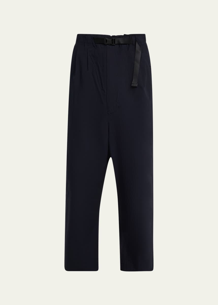 CDG HOMME Men's Oxford Belted Pleated Pants