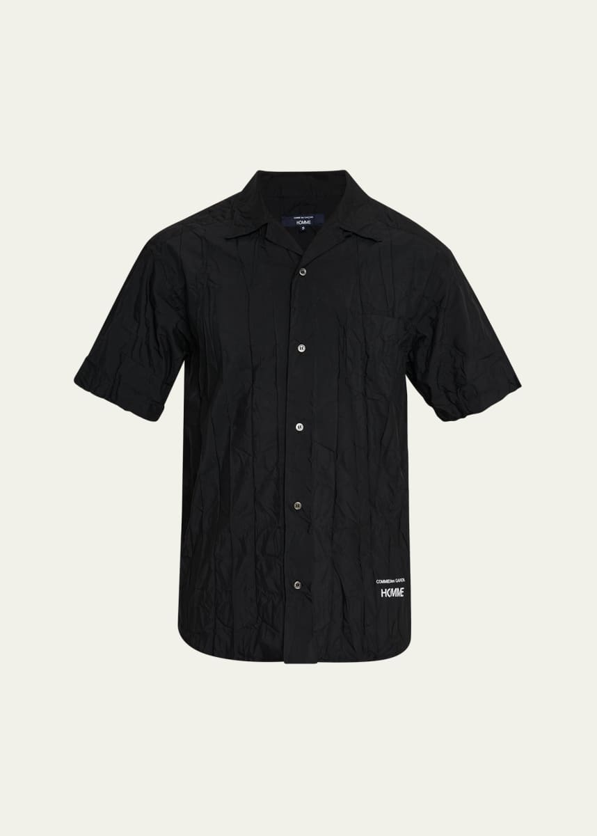 CDG HOMME Men's Crinkle Short-Sleeve Shirt