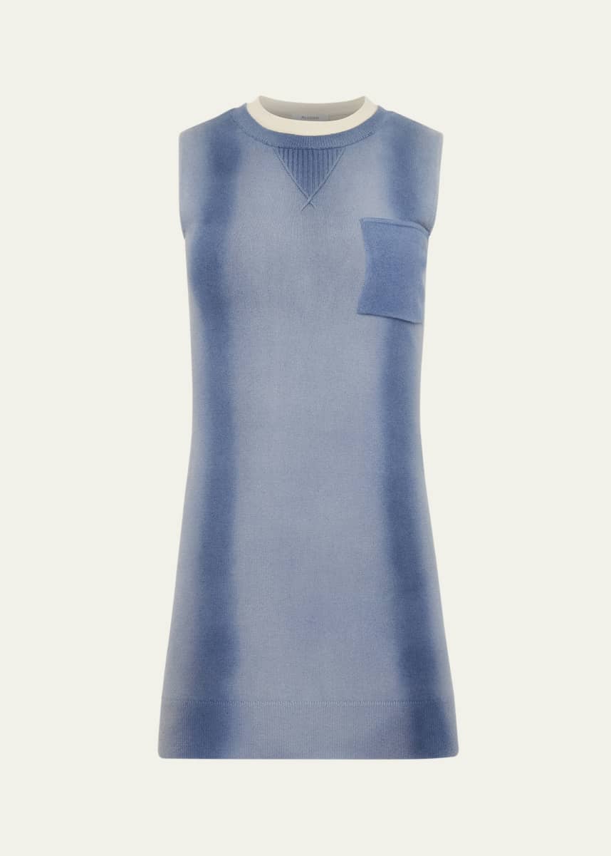 JW Anderson Layered Merino Wool Mini Shift Dress