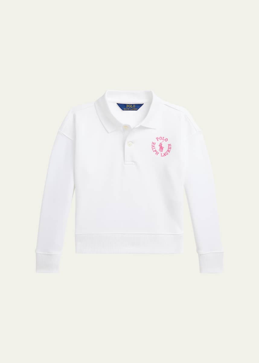 Ralph Lauren Childrenswear Girl's Polo Embroidered Sweatshirt, Size 2-6X