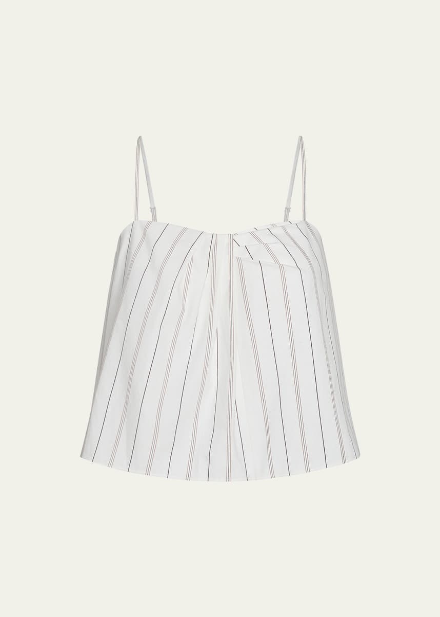 Vince Stripe Draped Tank Top