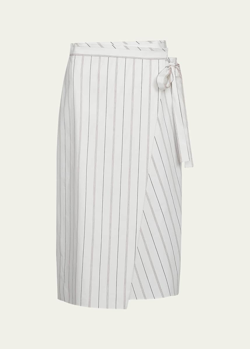 Vince Stripe Wrap Skirt