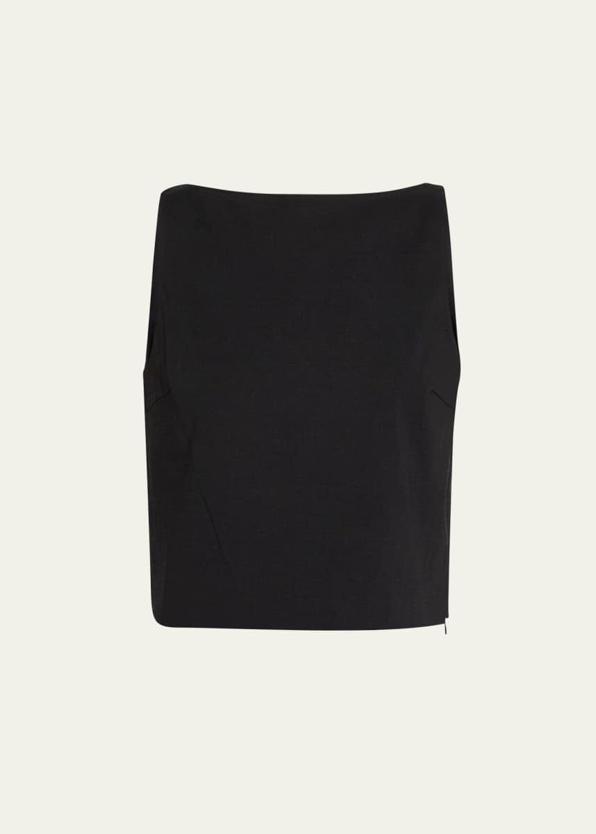Theory Sleeveless Bateau-Neck Top