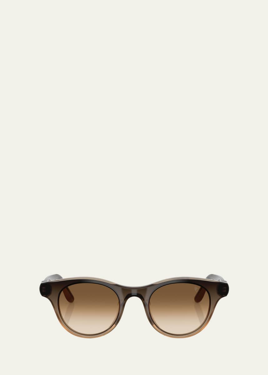 Brunello Cucinelli Acetate Round Sunglasses