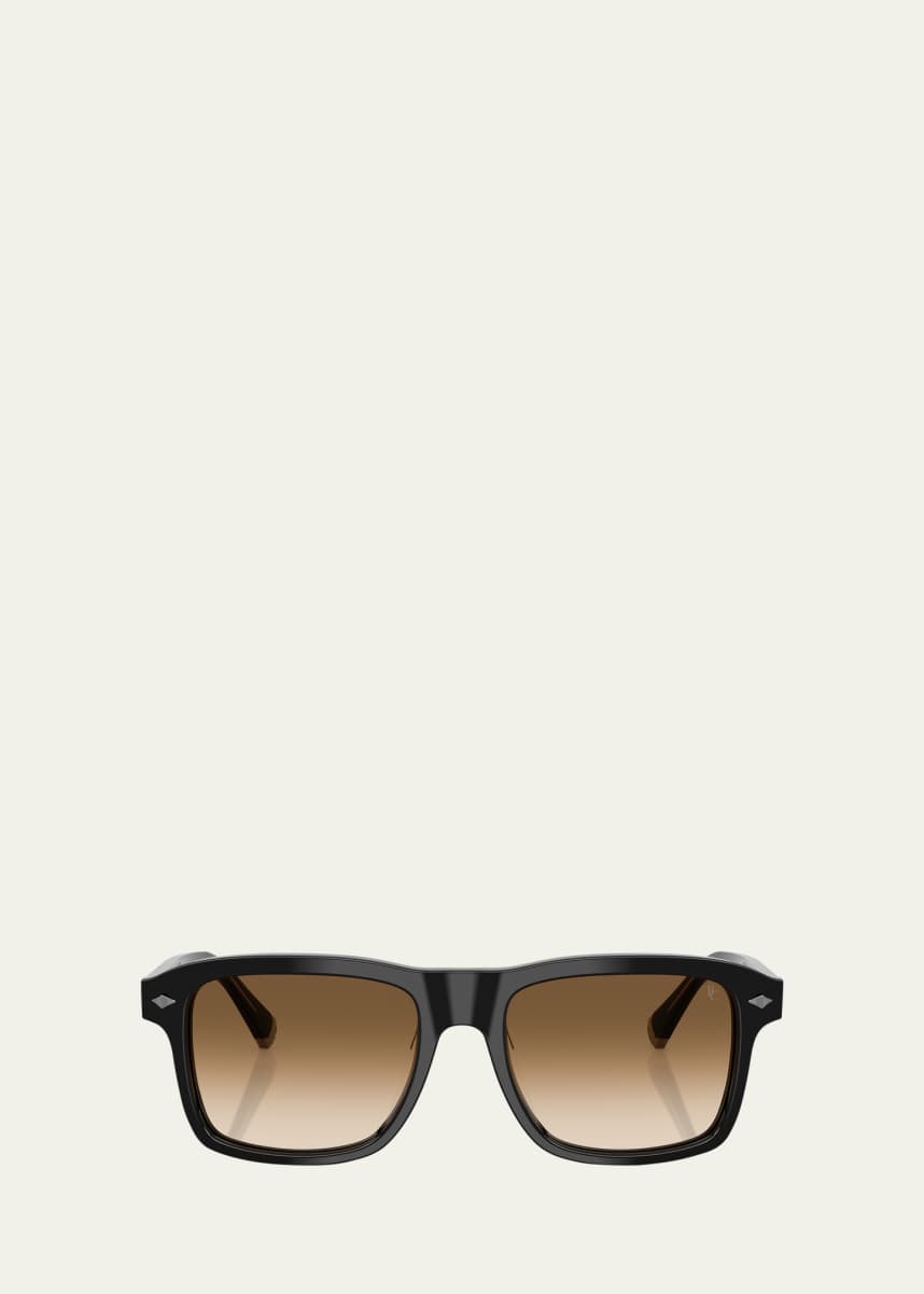 Brunello Cucinelli Men's BC4014S Acetate Rectangle Sunglasses