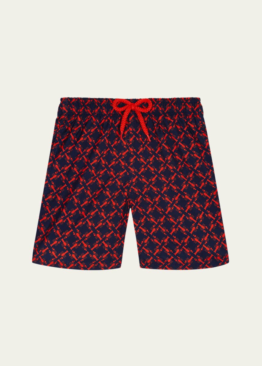 Vilebrequin Boy's Homard Lobster Printed Swim Shorts, Size 2-14