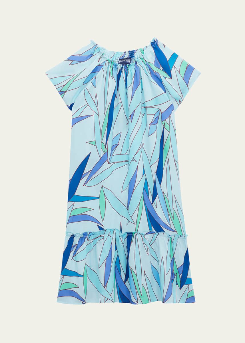 Vilebrequin Girl's Textured Fab Printed Dress, Size 2-14