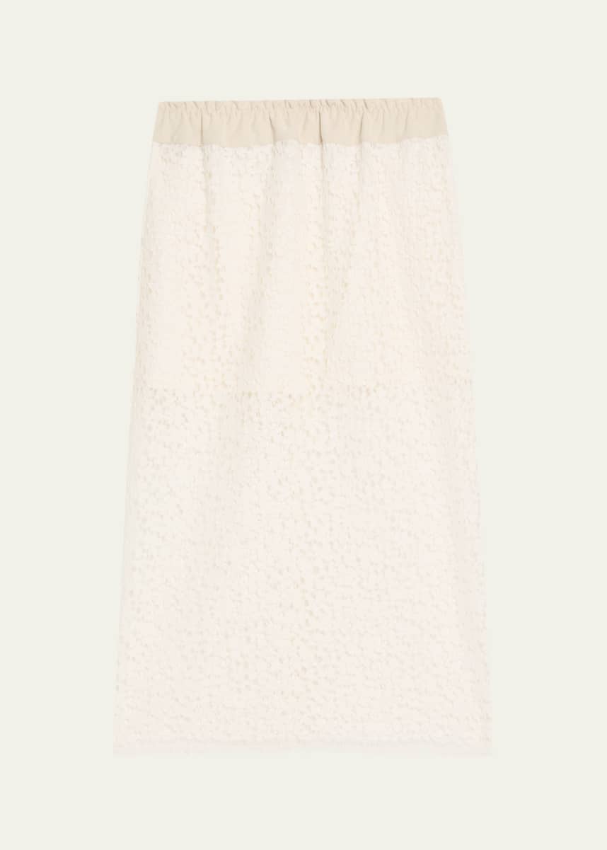 MARIA MCMANUS Lace Ruched Skirt