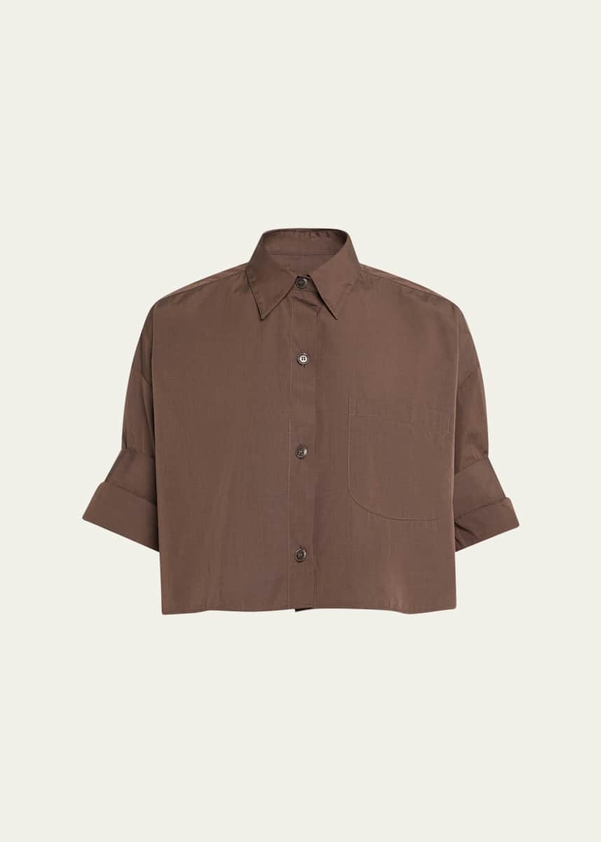 TWP Next Ex Cropped Button-Front Shirt