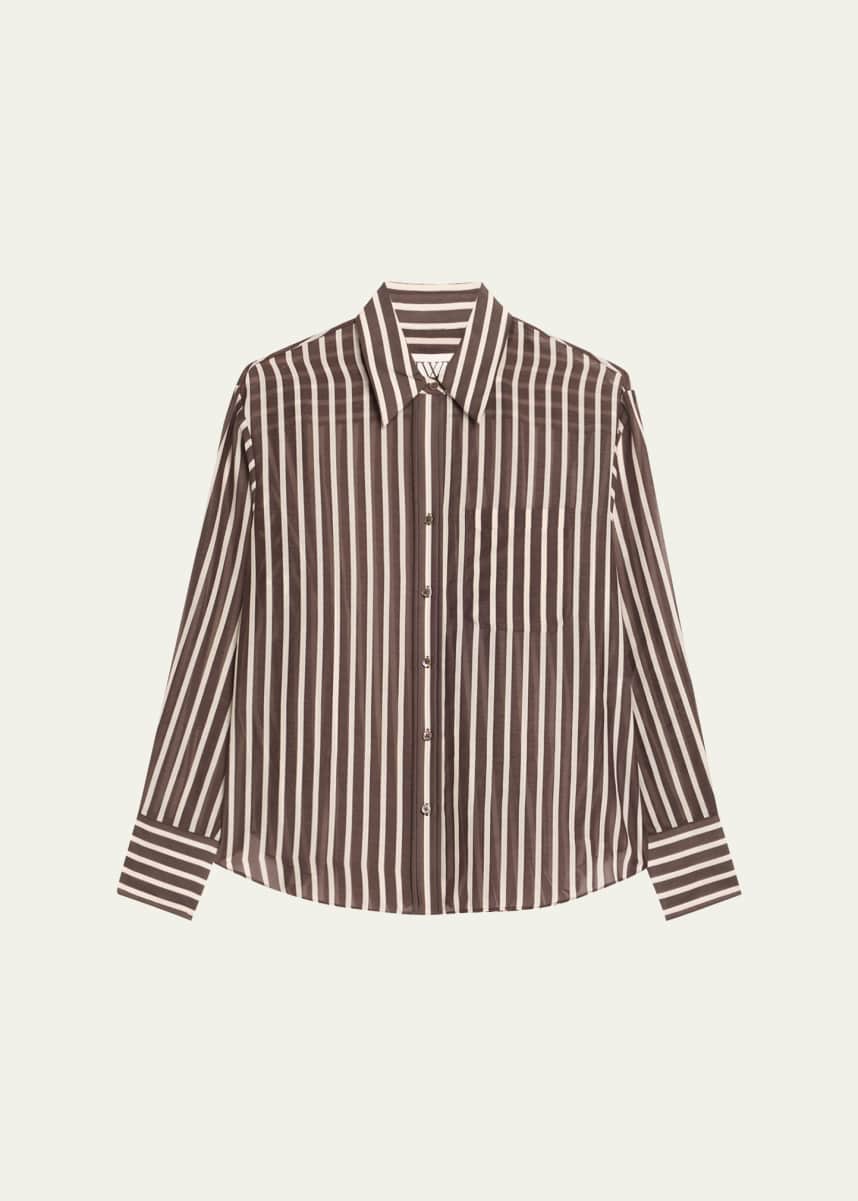 TWP Joey Striped Cotton-Silk Shirt