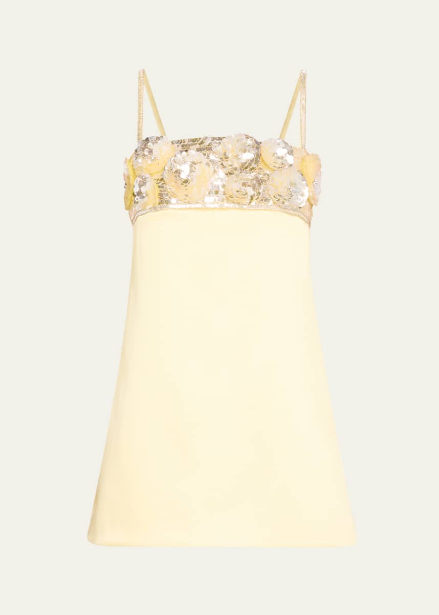 Retrofete Lark Flower Sequined Mini Dress